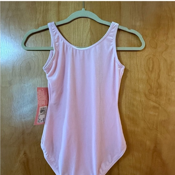 Capezio Tank Ballet Leotard Vintage Y2K Made USA Pink Velvety Feel NWT Large - Picture 2 of 9
